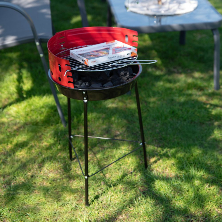 Grill węglowy składany z rusztem RAVI